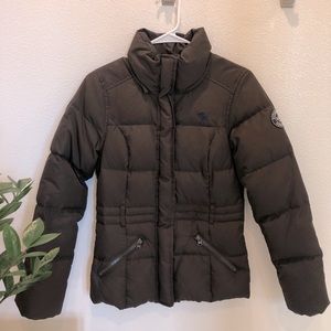 Abercrombie and Fitch kids brown puffer jacket